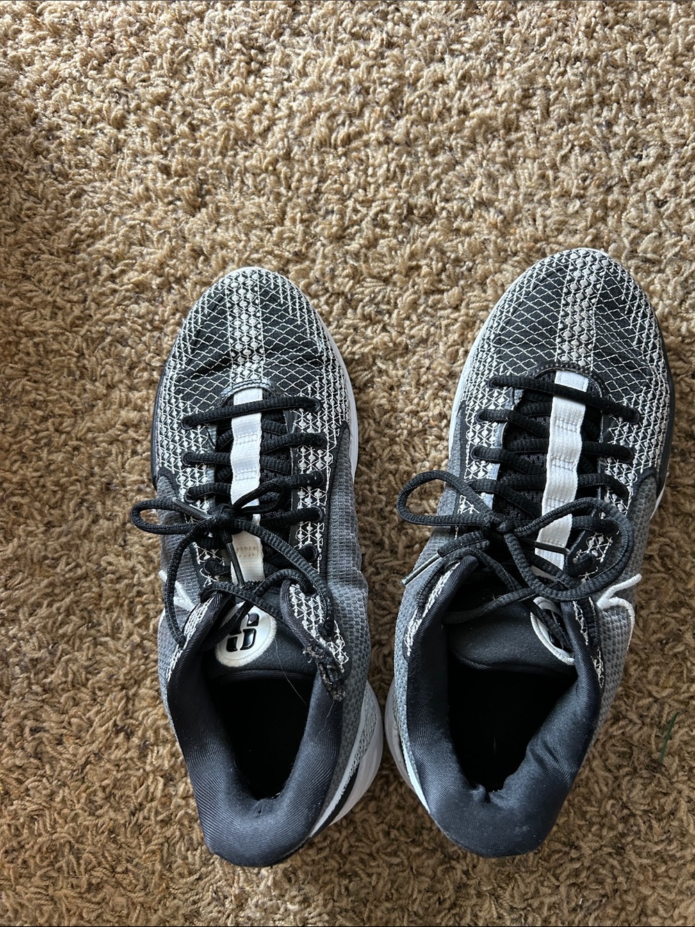 Nike Women's Black and White Knit Athletic Sneakers